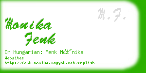 monika fenk business card